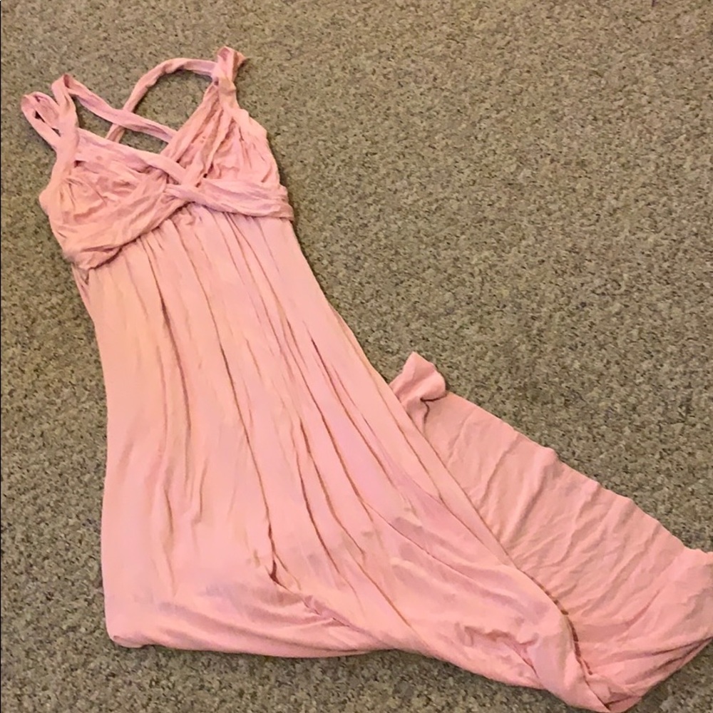 Light pink maternity dress
